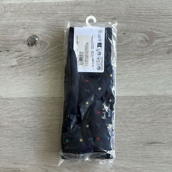 Paul Smith Ernest Letters Crew Socks Navy OS NWT IN PACKAGE - Picture 6 of 6